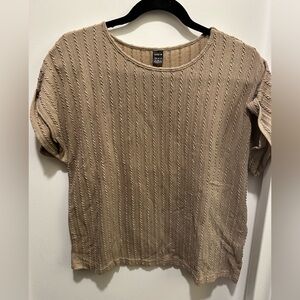 SHEIN Beige Cable Knit Top
